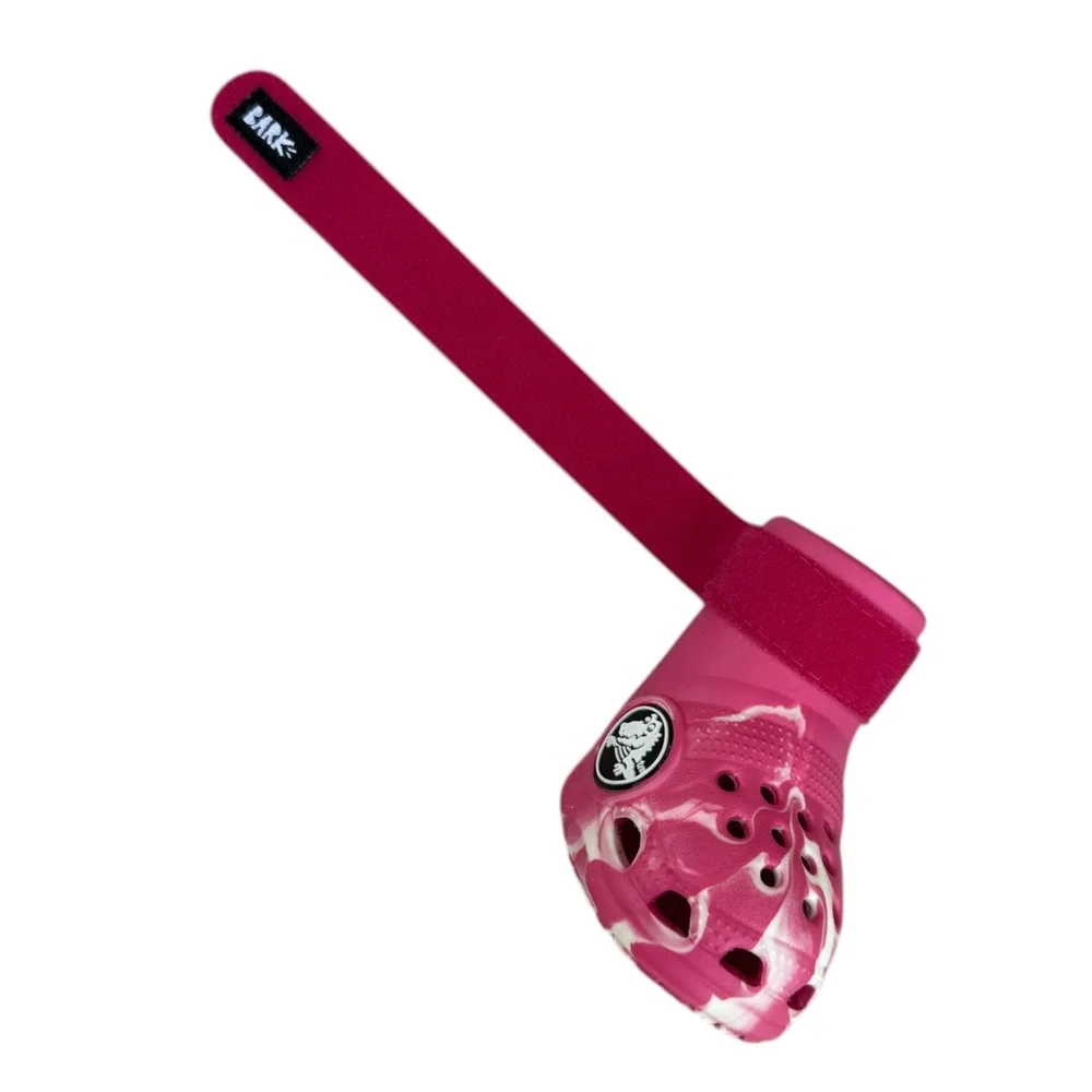 Bark Pink Dog Crocs-Style Boots with Adjustable Straps